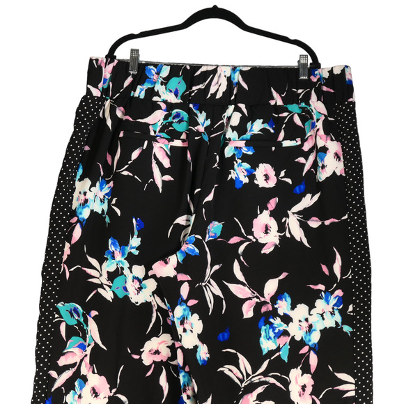 Lane Bryant Pants Womens 22 24 High Rise Wide Leg Floral Polka Dot Multicolor - Picture 10 of 13